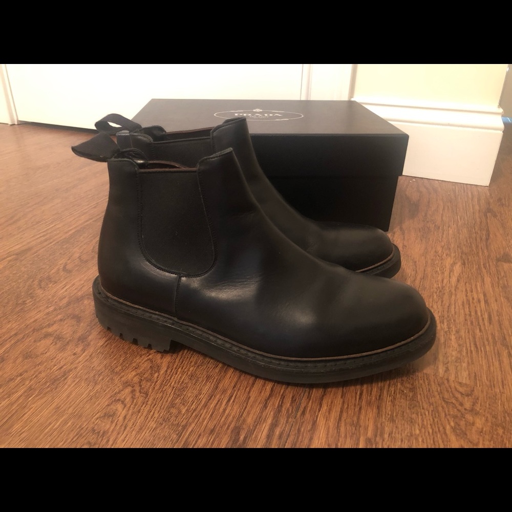 Mens Prada black boots